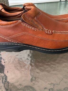 Johnston & Murphy Colvard XC4 12M Cognac brown Waterproof Sheepskin Loafers